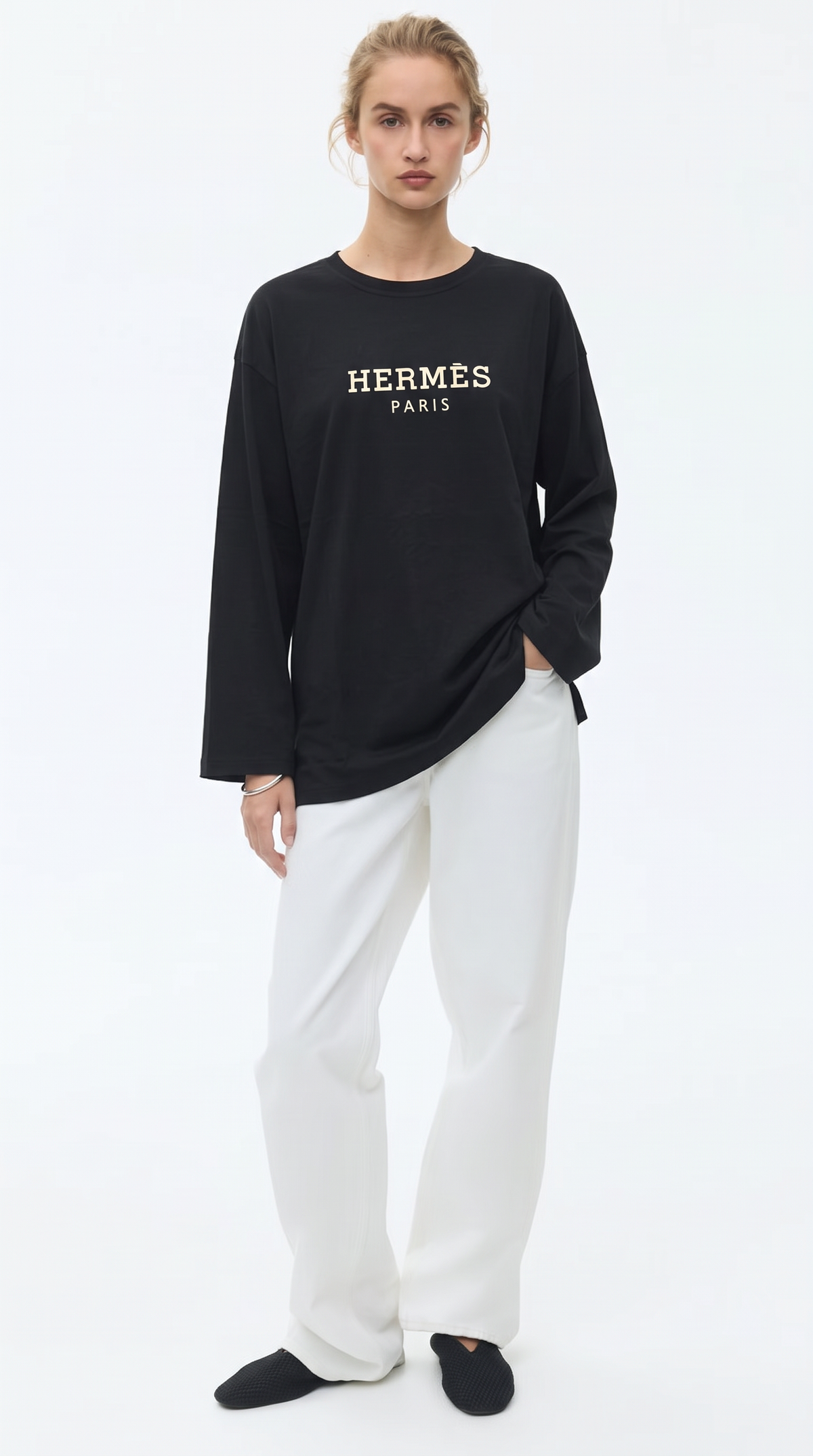 Black Hermes shirt